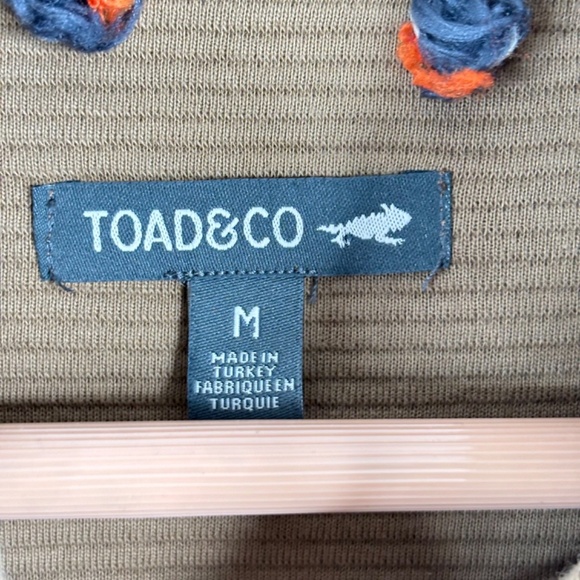 Toad & Co Mens Moonwake 1/4 Zip Pullover M Organic Cotton Brown Gorpcore Fall - Picture 8 of 11